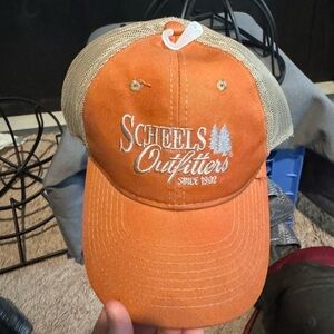 Scheels Outfitters Orange and Tan Cap